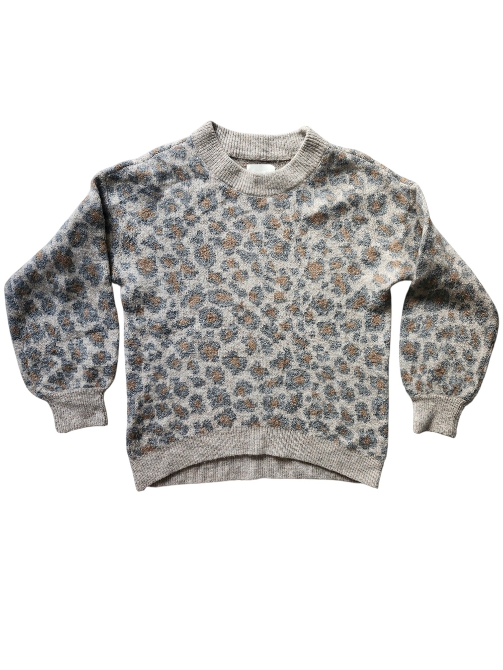 Abercrombie & Fitch Leopard Print Sweater Women's XS Soft Fuzzy Knit